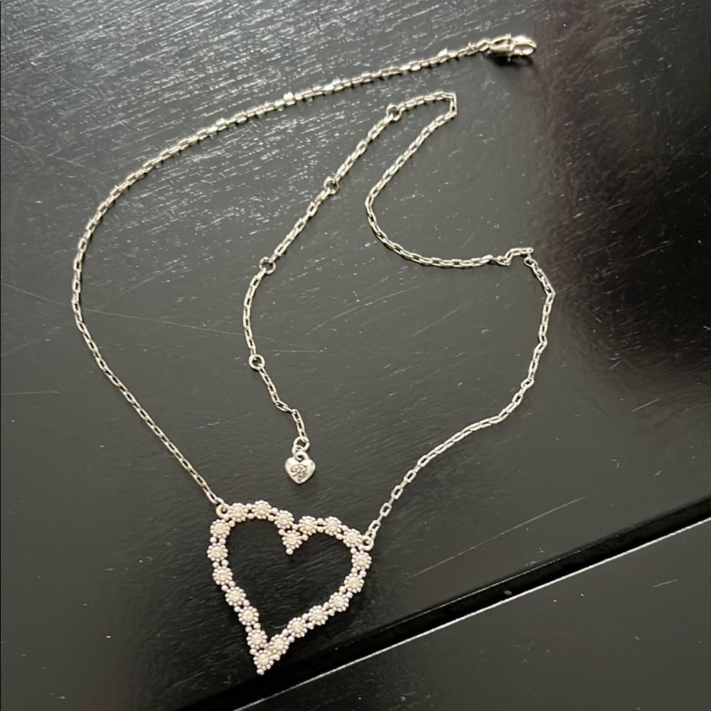 Elegant Silver Heart Necklace
